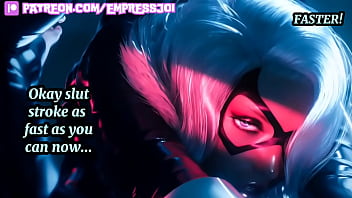 Femdom submit to the black cat girl and get humiliated