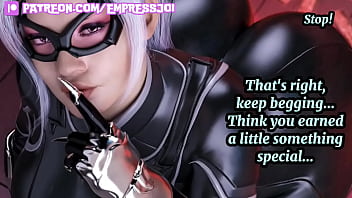 Femdom submit to the black cat girl and get humiliated