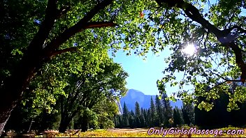 Busty lesbians massage their cunts