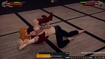 Gigi vs roxy nf3d mixed mma combat femdom redhead