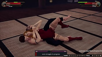 Gigi vs roxy nf3d mixed mma combat femdom redhead