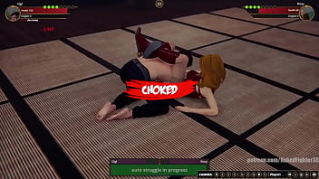 Gigi vs roxy nf3d mixed mma combat femdom redhead
