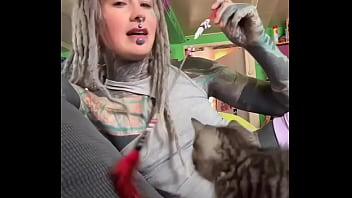 Playing with my kitten#tattoogirl #tattoomodel #inkedgirl #tattoos #tattoo #inked #inkedup #kitten