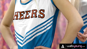 Cheer captain eats rookie's wet pussy