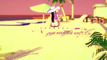 Nico robin masturbates and shows her big boobs and tight pussy