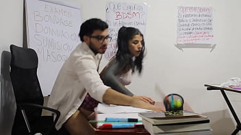 Teacher whipped and fucked petite student for her to pass exam