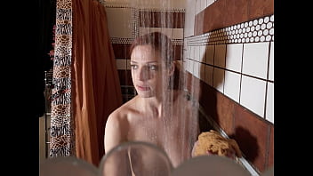 Peeping in on scarlett mae taking a shower with spy cam