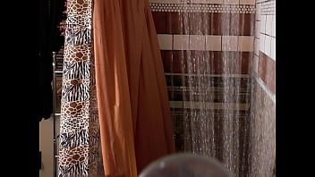 Peeping in on scarlett mae taking a shower with spy cam