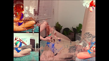 Peeping in on scarlett mae taking a shower with spy cam