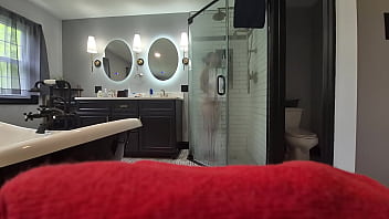 Stepmother caught taking a shower by her stepson