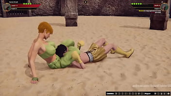 Karen vs al nf3d mixed mma femdom combat