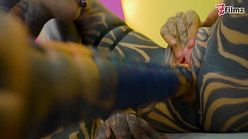 Heavy tattooed lesbian toy ride anal atm and fantasy dildo fun