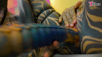 Heavy tattooed lesbian toy ride anal atm and fantasy dildo fun