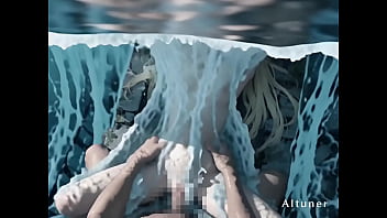 Half submerged fully taken—she moans into the spray and doesn’t stop