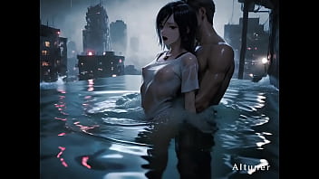 Half submerged fully taken—she moans into the spray and doesn’t stop