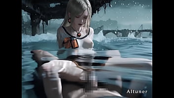 Half submerged fully taken—she moans into the spray and doesn’t stop