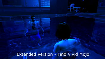 Stepmom swims naked with her son and then strokes his cock