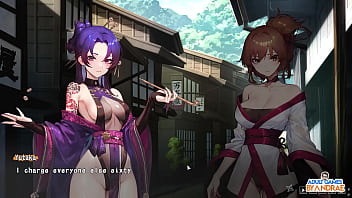 Ep9 double footjob with manari and yutaka half demon shinobi