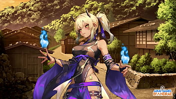 Ep9 double footjob with manari and yutaka half demon shinobi