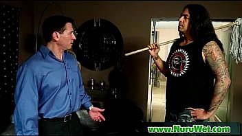 Nuru massage with busty asian and wet handjob 24