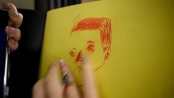 Cute Teen Porn Star Drawing A Picture While Sitting On A Bed Before She Gets Used Sexually thumbnail