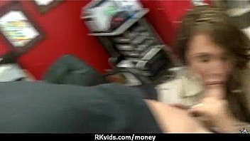 Slutty amateur babe is paid cash from some crazy public sex 14