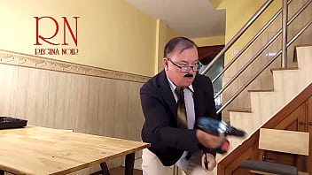 Cheating housewife plumber and cuckold husband at the kitchen full video