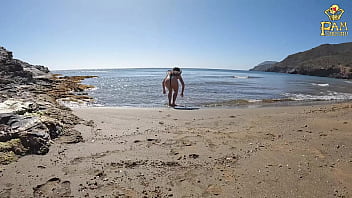 Slutty big titied girl fucks in a public place