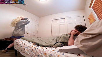Stepmom fucks stepson to help him out of bed in the morning