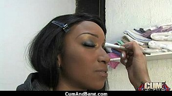 Interracial black slut hardcore group facial 14