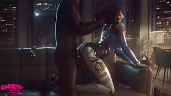 Steamy interracial ride in soft and deep doggy style