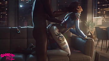 Steamy interracial ride in soft and deep doggy style