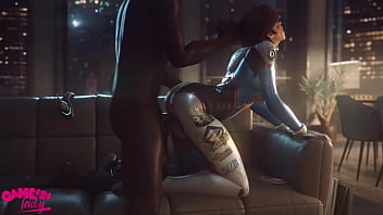 Steamy interracial ride in soft and deep doggy style