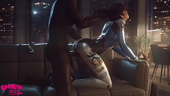 Steamy interracial ride in soft and deep doggy style