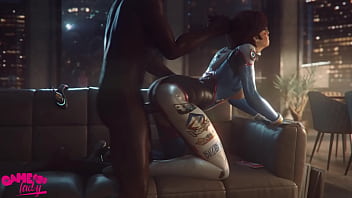 Steamy interracial ride in soft and deep doggy style