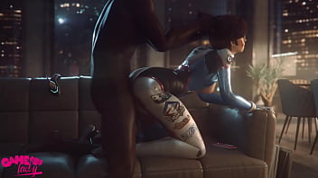 Steamy interracial ride in soft and deep doggy style