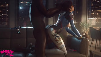 Steamy interracial ride in soft and deep doggy style