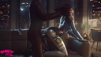 Steamy interracial ride in soft and deep doggy style