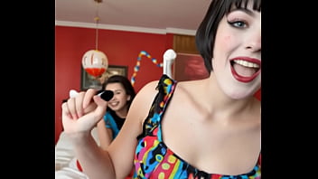 Girl dressed as a clown made by ia test