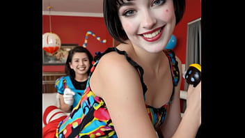 Girl Dressed As A Clown Made By Ia Test thumbnail
