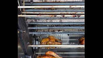 Sacrificial spit – the infernal dance of dripping fat