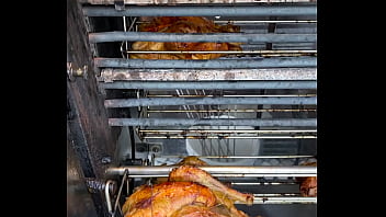 Sacrificial spit – the infernal dance of dripping fat