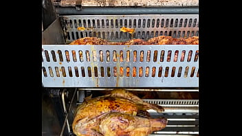 Sacrificial spit – the infernal dance of dripping fat