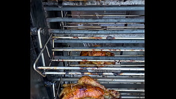 Sacrificial spit – the infernal dance of dripping fat