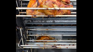 Sacrificial spit – the infernal dance of dripping fat