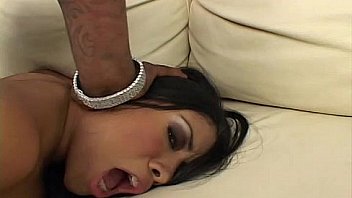Sexy big ass latina sucking and fucking big black dick