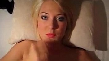 Sexy blonde gets a facial point of view