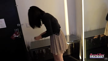 Skinny brunette hottie ashley wolf loves to rub her pussy with a sex toy