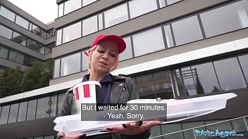 Public agent clumsy waitress is shagged deep in her pussy in the toilets