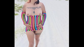 Flashing in the beach show my tits ass and more Flashing in the beach show my tits ass and more